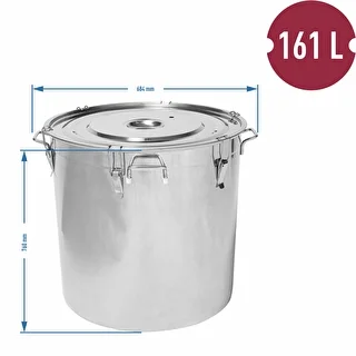 Behållare i rostfritt stål 161 L med lock – photo 6