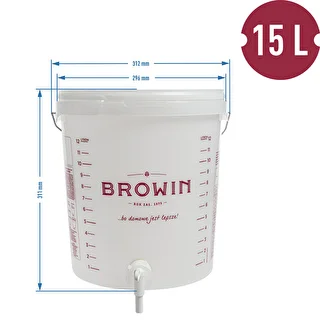 Fermenteringsbehållare 15 L med lock och kran – photo 12