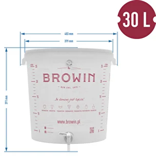 Fermenteringsbehållare 30 L med lock och kran – photo 9