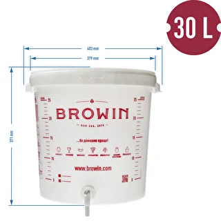 Fermenteringsbehållare 30 L med lock, kran och rör UA – photo 14