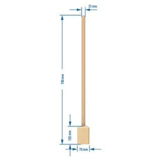 Stöt / klubba för kål i trä 78 cm – photo 2