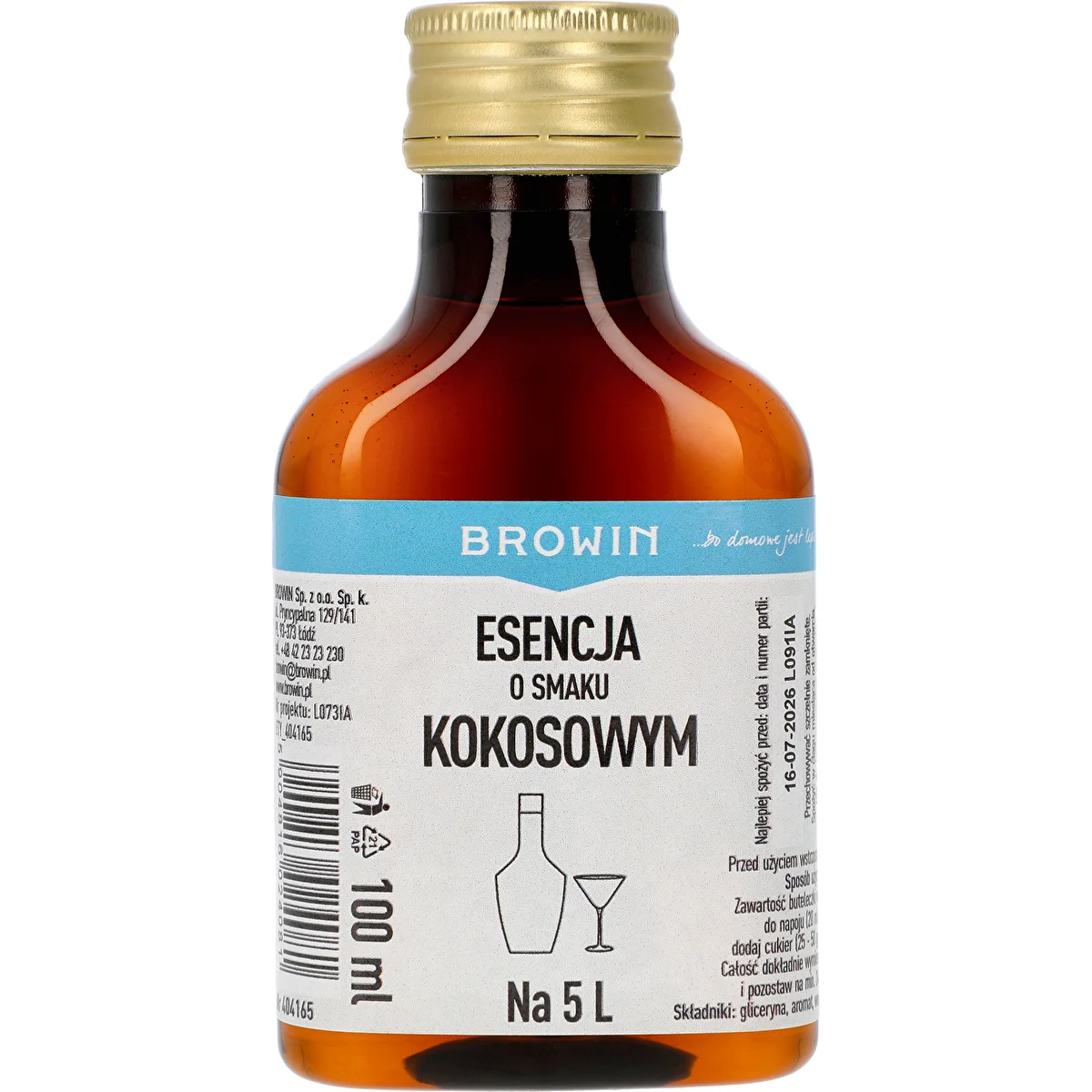 Essens med kokossmak, för 5 L - 100 ml