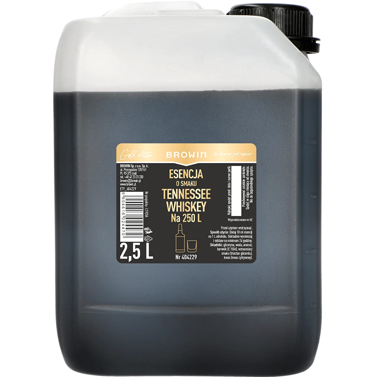 Essens med smak av Tennessee whiskey 2,5 L – räcker till 250 L färdig dryck
