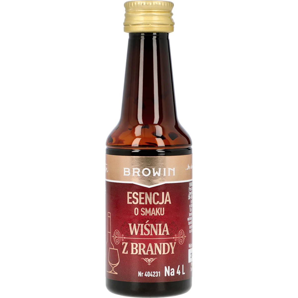 Essens med smak av Körsbär med brandy, 40 ml - för 4 L