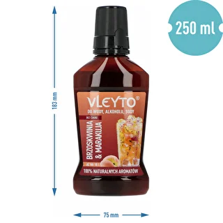 VLEYTO Persika & Passionsfrukt – smakessens med naturliga aromer, 250 ml – photo 5