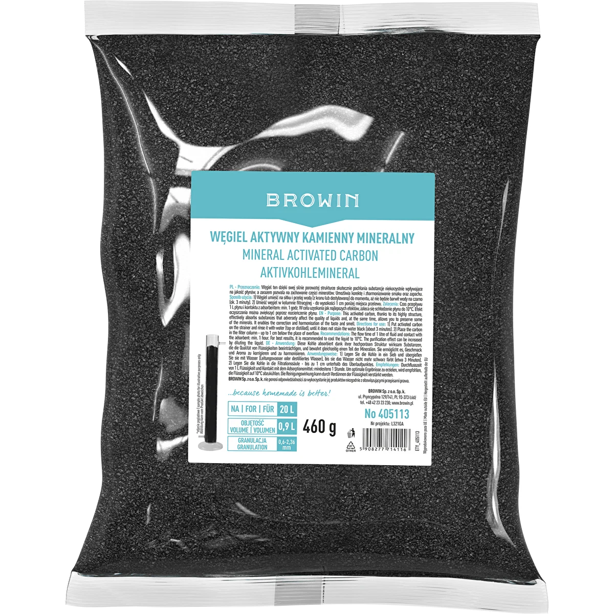 Mineral aktivt stenkol 0,46 kg