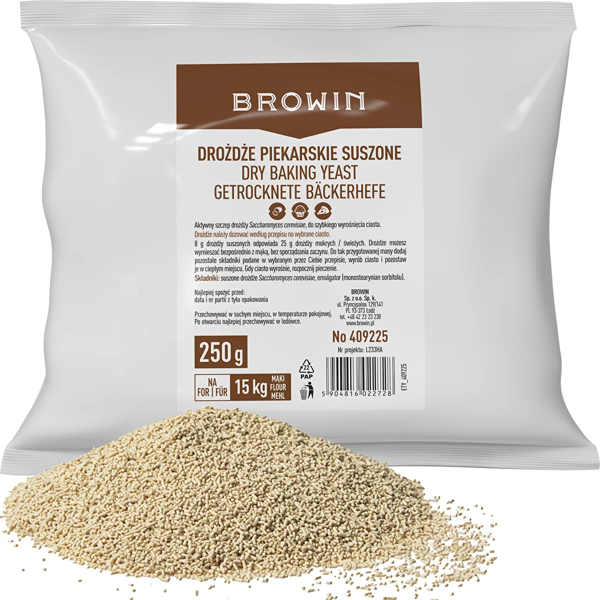 Torkad bagerijäst, 250g