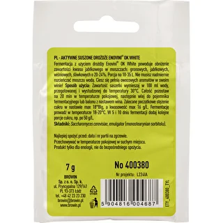 Enovini® OK WHITE - vinjäst som sänker syrahalten 7 g – photo 2