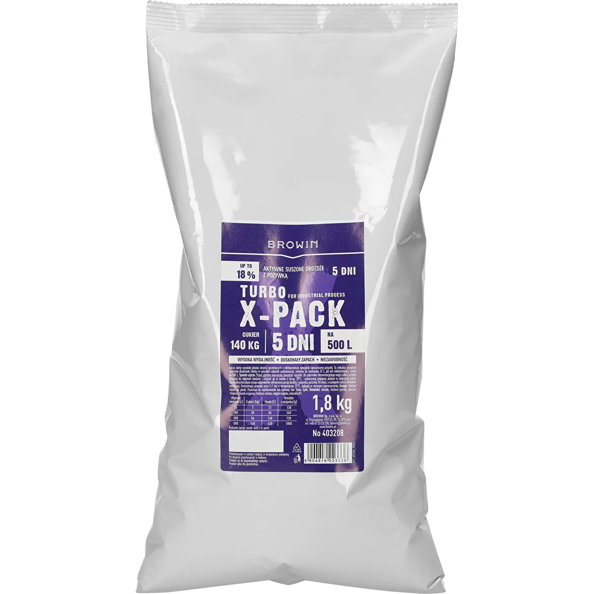 Turbojäst X-Pack 1,8 kg - professionell, för stora satser