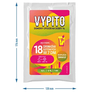 VYPITO 12 %, påse för 18 drinkar – Multitropic, 126 g – photo 4