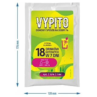 VYPITO 12%, påse för 18 drinkar - Citron & lime, 126 g – photo 4