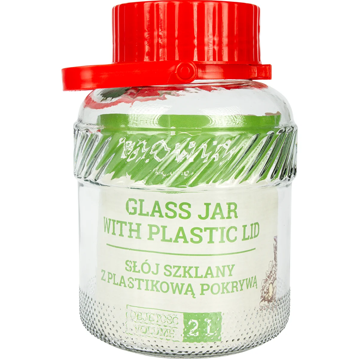 Burk 2L med plastlock
