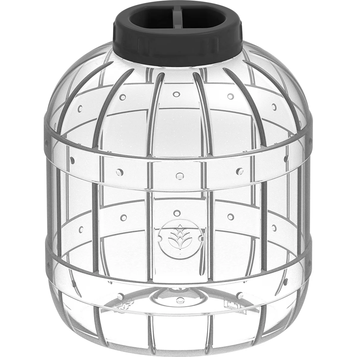 Okrossbar, multifunktionell burk med svart lock, 8L