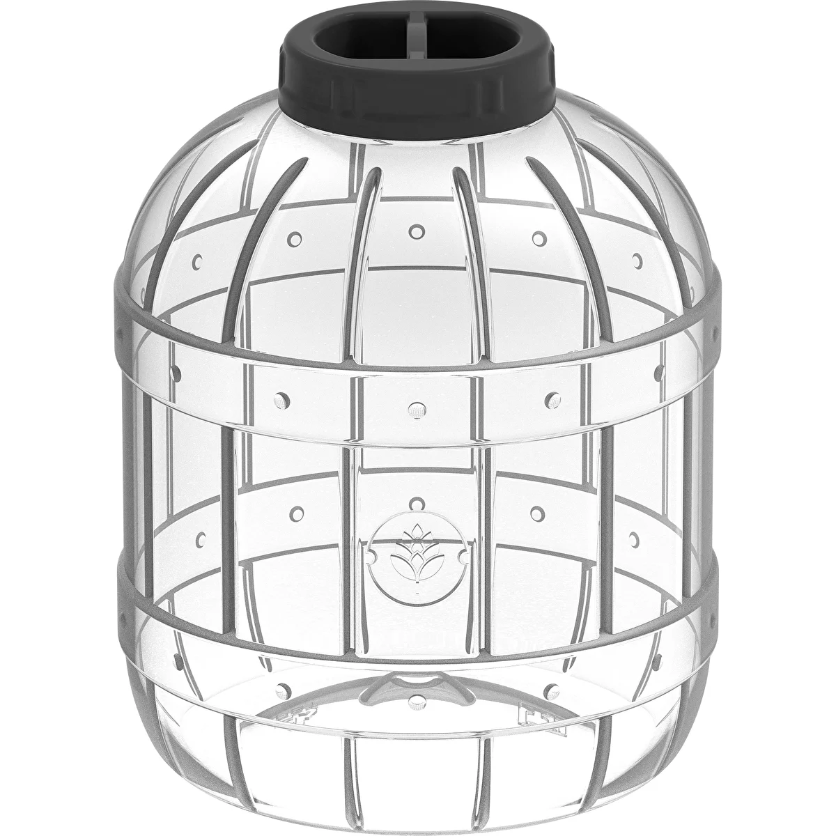 Okrossbar, multifunktionell burk med svart lock, 10L
