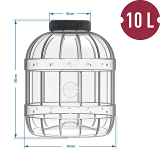 Okrossbar, multifunktionell burk med svart lock, 10L – photo 3