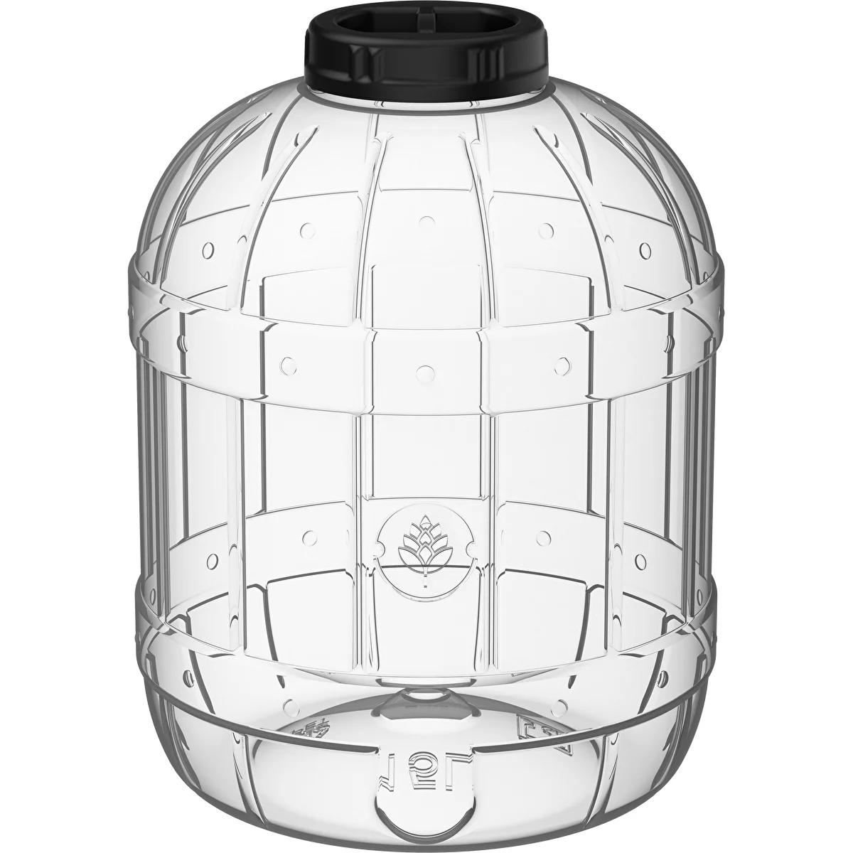 Okrossbar, multifunktionell burk med svart lock, 15L