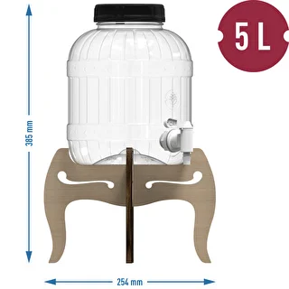 Okrossbar burk 5L med kran och tvåsidigt, träställ – photo 12