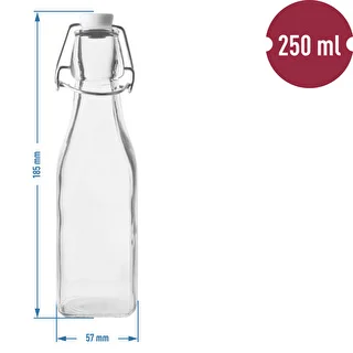 Hermetisk Kvadratisk Flaska 250 ml – photo 2