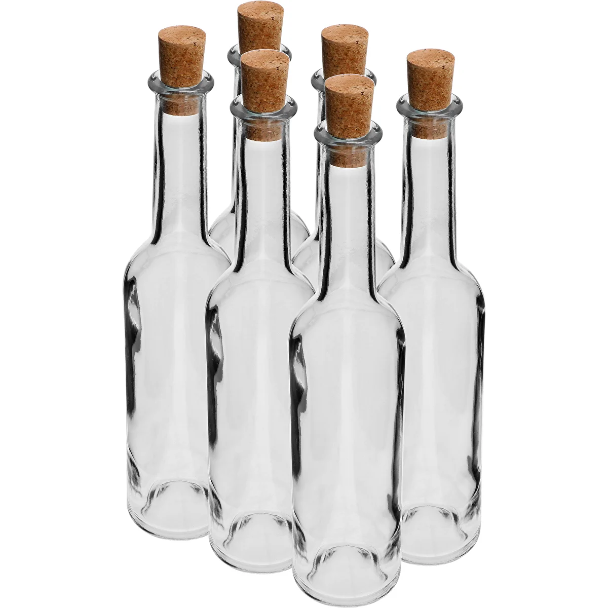 Flaska för likör 350 ml 6 st.+ 6 korkar