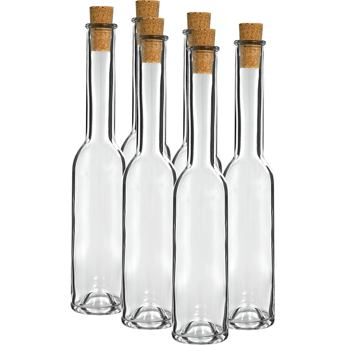Flaska för likör 200 ml 6 st.+ 6 korkar 23/18