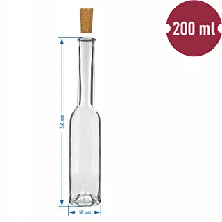 Flaska för likör 200 ml 6 st.+ 6 korkar 23/18 – photo 7