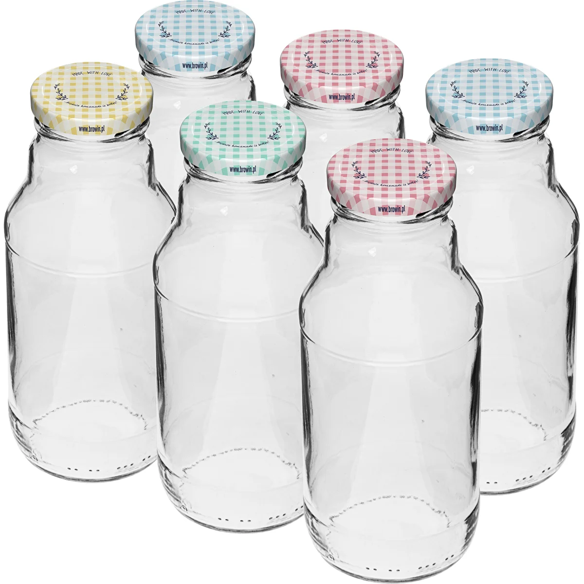 TO-flaska för juice 330 ml med lock fi 43 - 6 st.