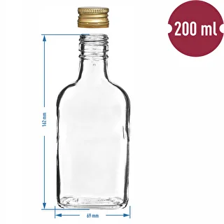 Flaska för likörer fickplunta med skruvlock 200 ml 10 st – photo 6