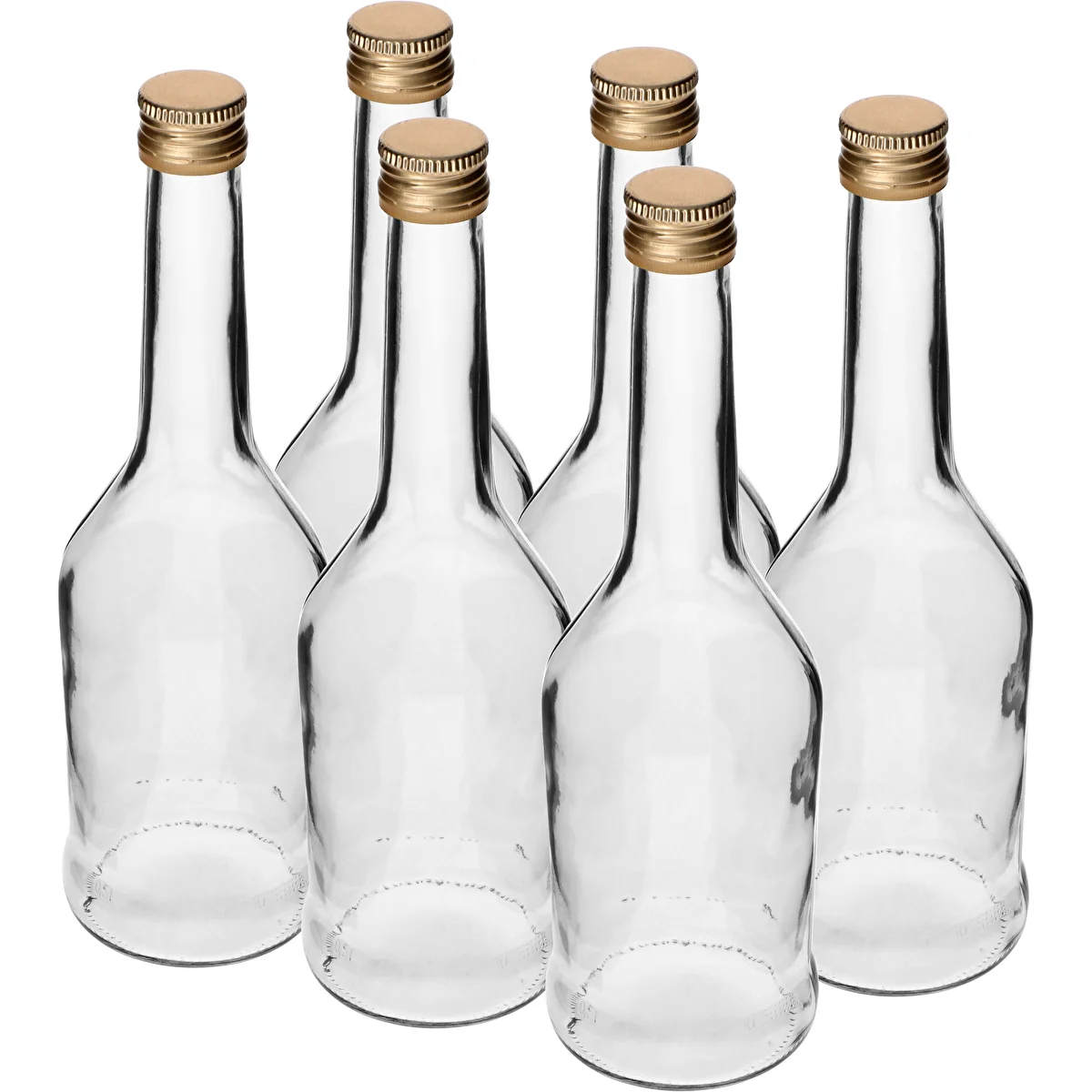 Flaska Napoleon 500 ml med skruvkapsyl fi28, 6 st