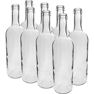 Vit flaska för vin 0,75 L - förpackning 8 st.