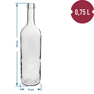 Vit flaska för vin 0,75 L - förpackning 8 st. – photo 3
