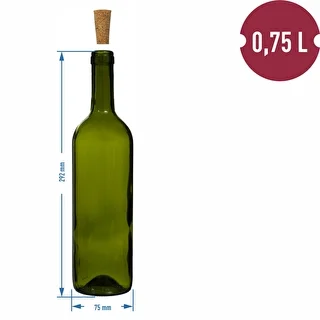 Olivgrön vinflaska 0,75 L - förpackning med 8 st. – photo 6