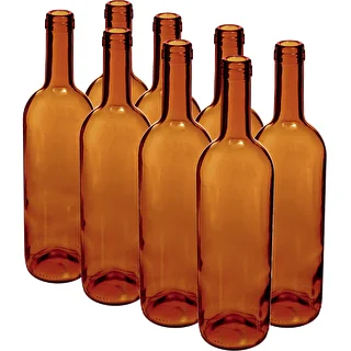 Vinflaska 0,75 L brun - förpackning 8 st.