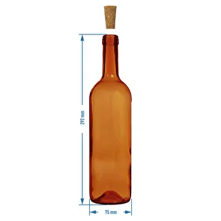 Vinflaska 0,75 L brun - förpackning 8 st. – photo 6
