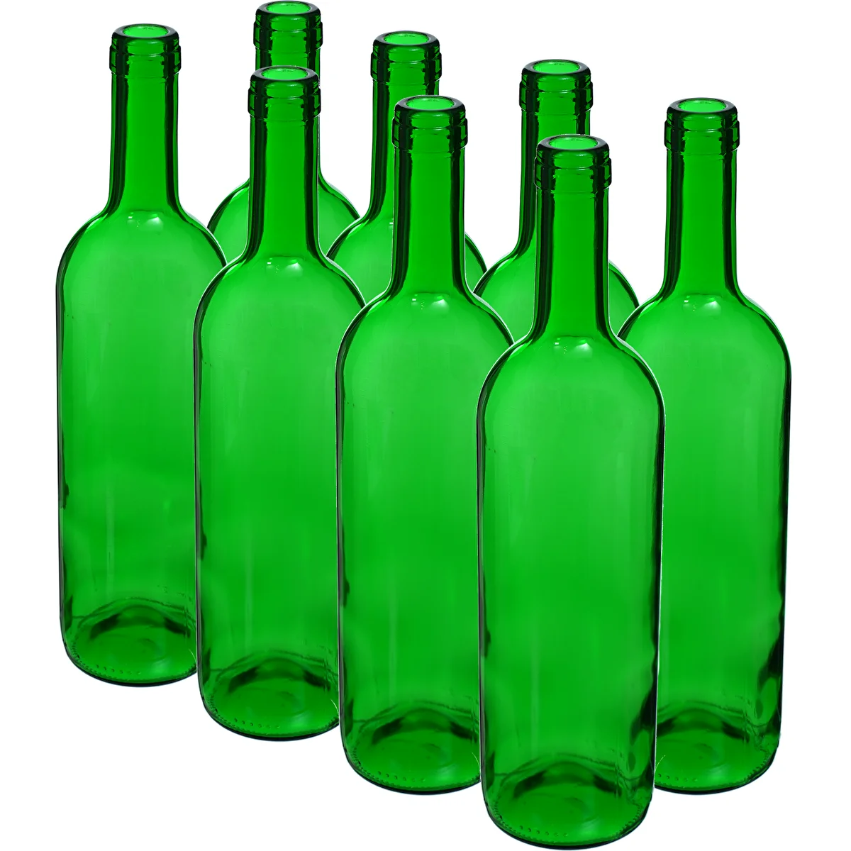 Flaska för vin 0,75 L grön - förpackning 8 st.