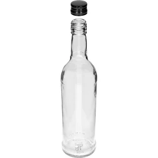 Flaska 500 ml Smal, med svart skruvkapsyl, för vodka, 6 st. – photo 4