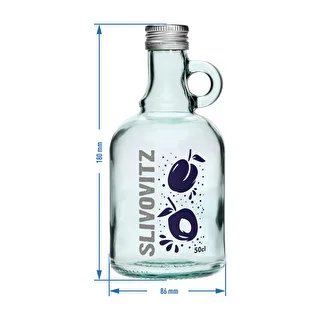 Flaska 0,5 L med skruvlock och 2-färgstryck Slivovitz - 4 st. – photo 7