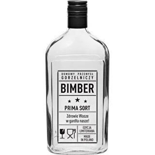 Plunta 500 ml med skruvkork, tryck ”Bimber PRL”, 1 st. – photo 1