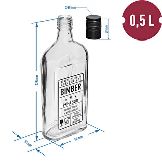 Plunta 500 ml med skruvkork, tryck ”Bimber PRL”, 1 st. – photo 5