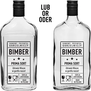 Plunta 500 ml med skruvkork, tryck ”Bimber PRL”, 1 st. – photo 2