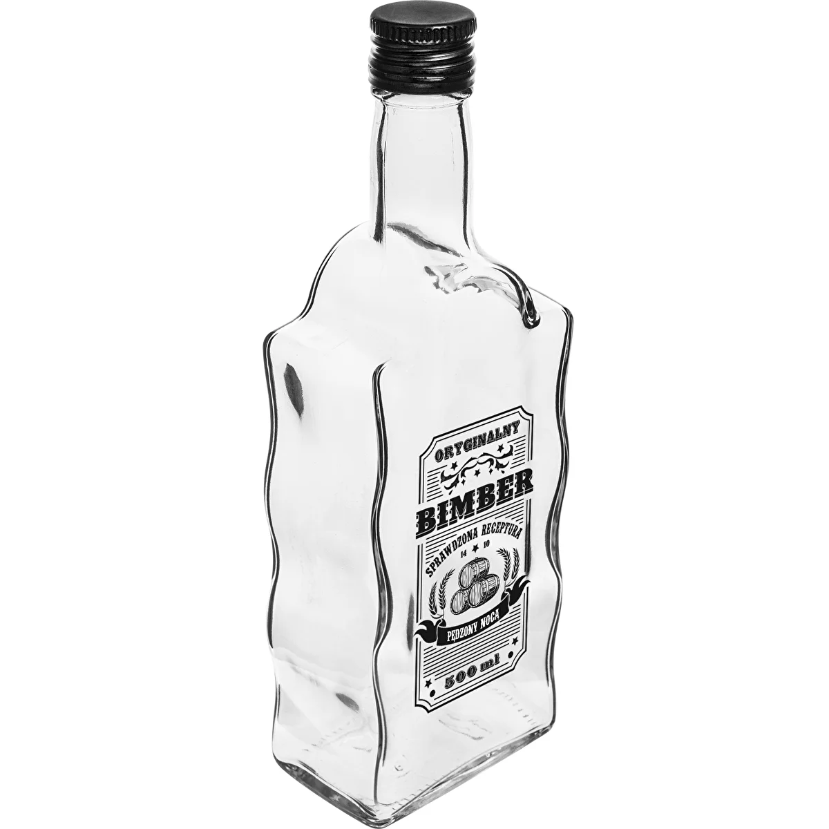 Klasztorna-flaska 500 ml med skruvkork, tryck "Bimber", 1 st.