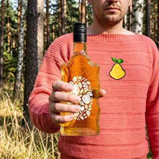 Flaska Klasztorna 500 ml med skruvkork och tryck ”Frukter”, mönster 1 – photo 8