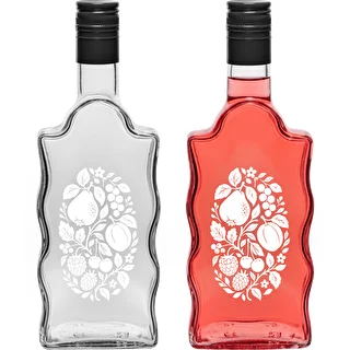 Flaska Klasztorna 500 ml med skruvkork och tryck ”Frukter”, mönster 1 – photo 3