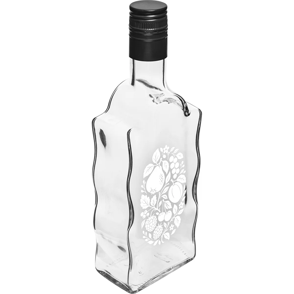 Flaska Klasztorna 500 ml med skruvkork och tryck ”Frukter”, mönster 1