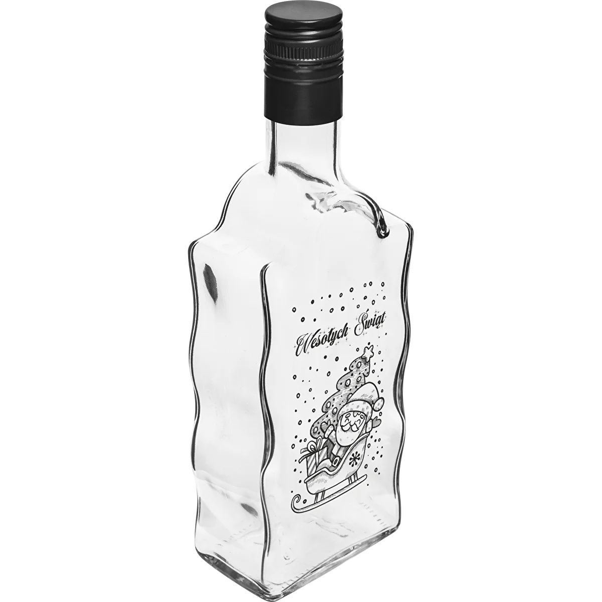 Klasztorna-flaska 500 ml med skruvkork, tryck ”Tomten”, 1 st.