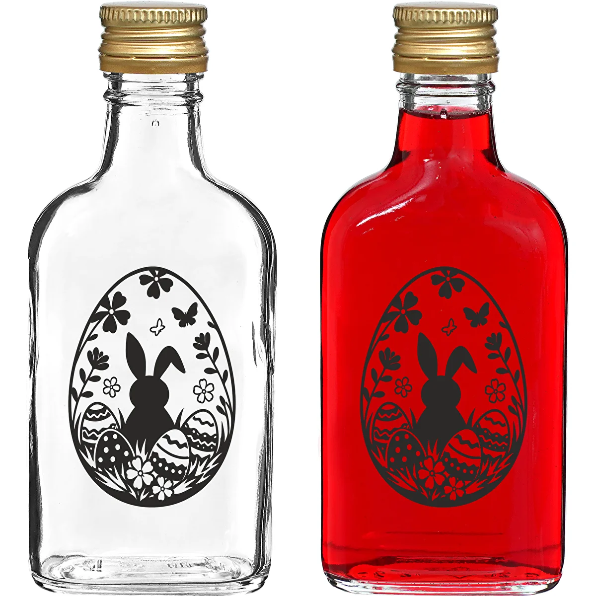 Plunta 200 ml med skruvkork, tryck "Påskägg", 1 st.