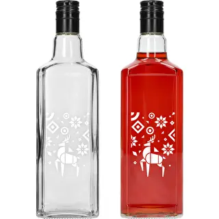 Flaska Tynktura, 500 ml med skruvkork – Julrenen – photo 2