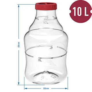 Lätt, okrossbart vinkärl med bärremmar, 10 L – photo 6