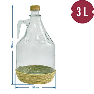 Dama karaff 3 l med flätning, med skruvlock – photo 2