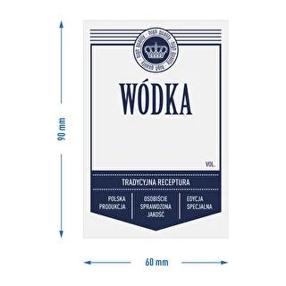 Självhäftande etiketter 60x90 mm för flaskor, vodka, vita, 20 st. – photo 4