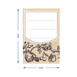 Självhäftande etiketter 60 x 90 mm för flaskor, burkar fruktskiss - 20 st. – photo 4